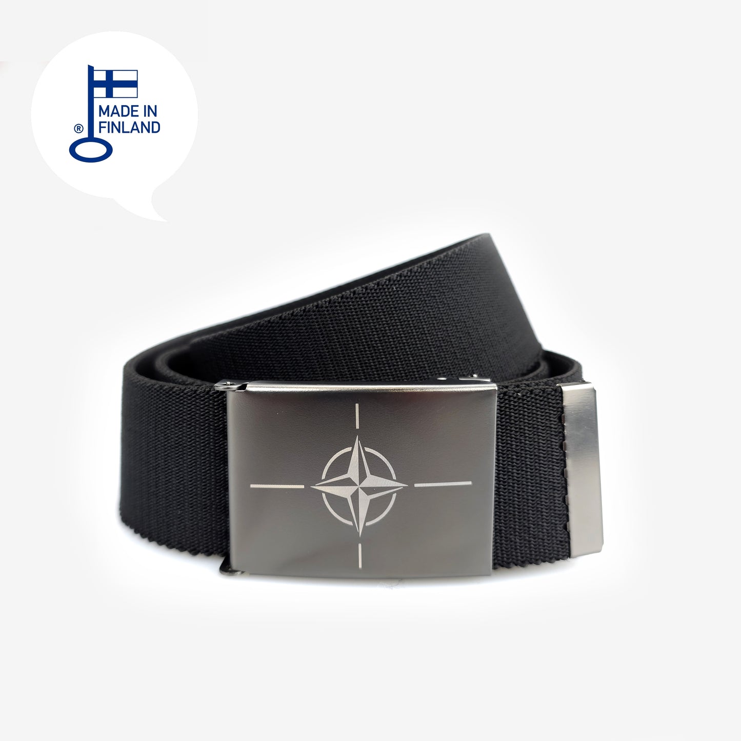 Musta joustovyö NATO-soljella