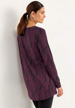 Lataa kuva Galleria-katseluun, Kuviollinen trikootunika taskuilla