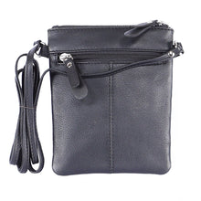 Lataa kuva Galleria-katseluun, Musta lompakko aitoa nahkaa