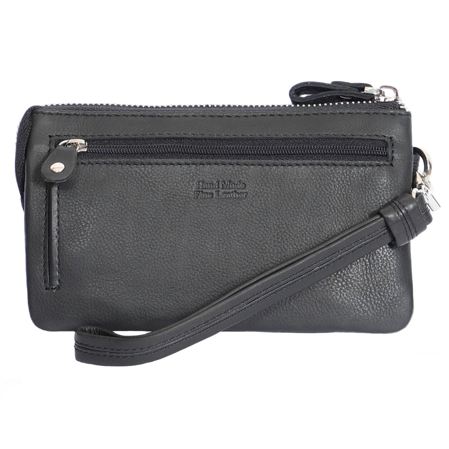 Musta lompakko aitoa nahkaa, RFID-suojattu