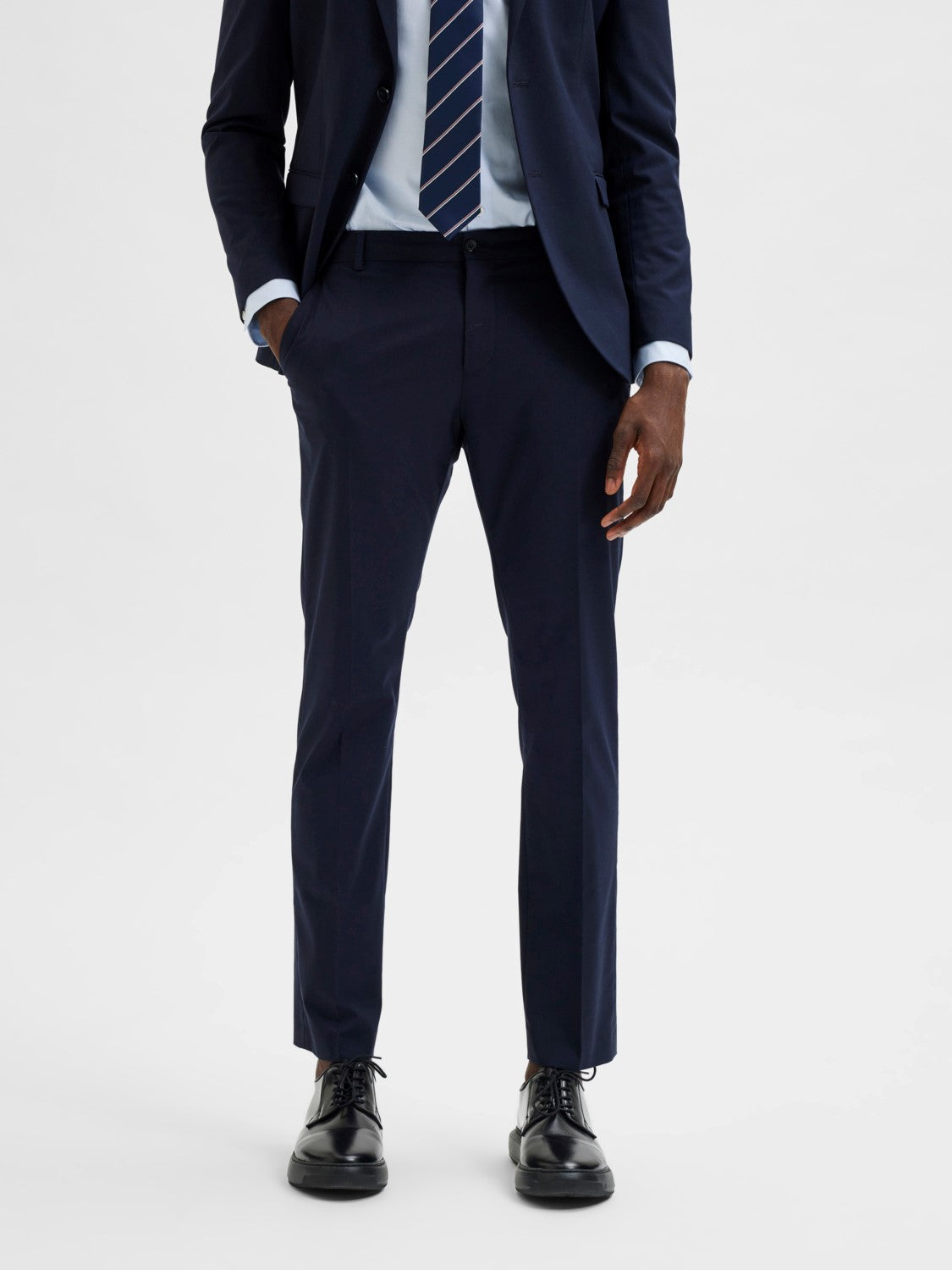 Selected housut SLHSLIM-MYLOLOGAN NAVY