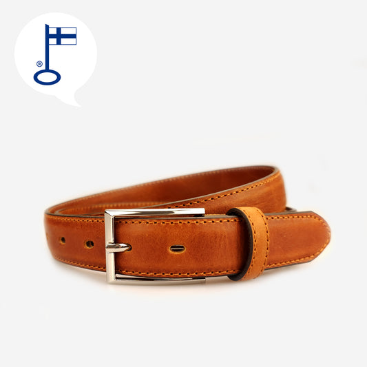 Konjakinruskea nahkavyö 40mm