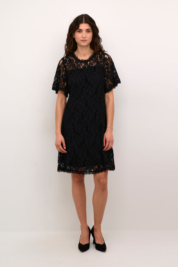 Cream mekko Kit Lace Dress