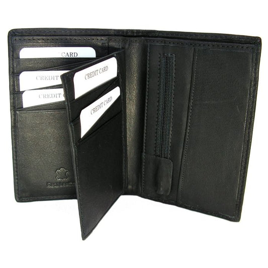 Musta lompakko aitoa nahkaa