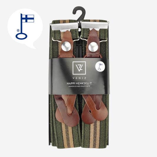 Nappihenkselit 36mm raidalliset H-malli