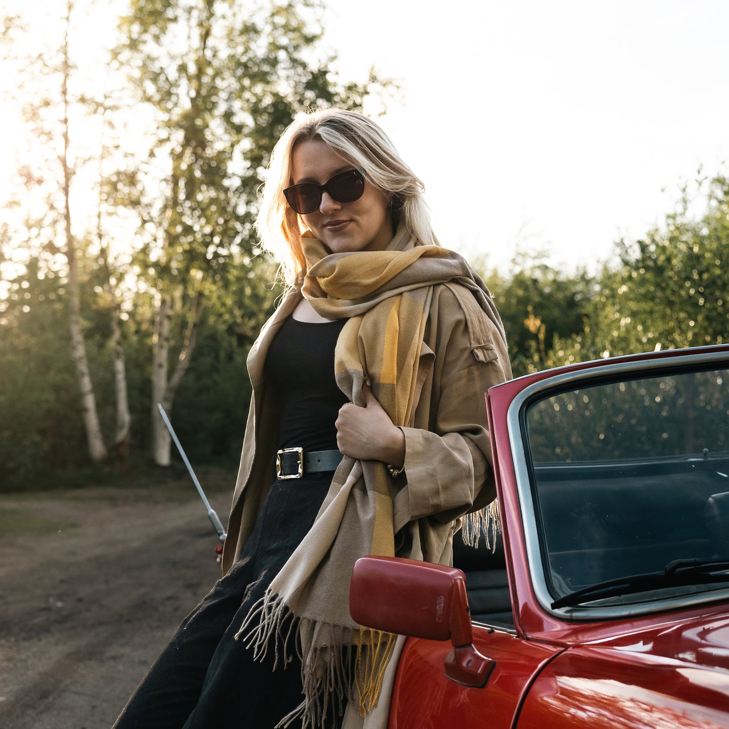 Paksu huivi ruudullinen