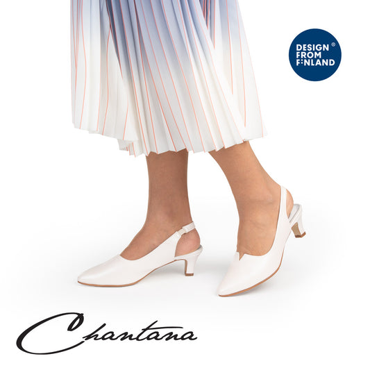 Chantana slingback avokkaat valkoinen