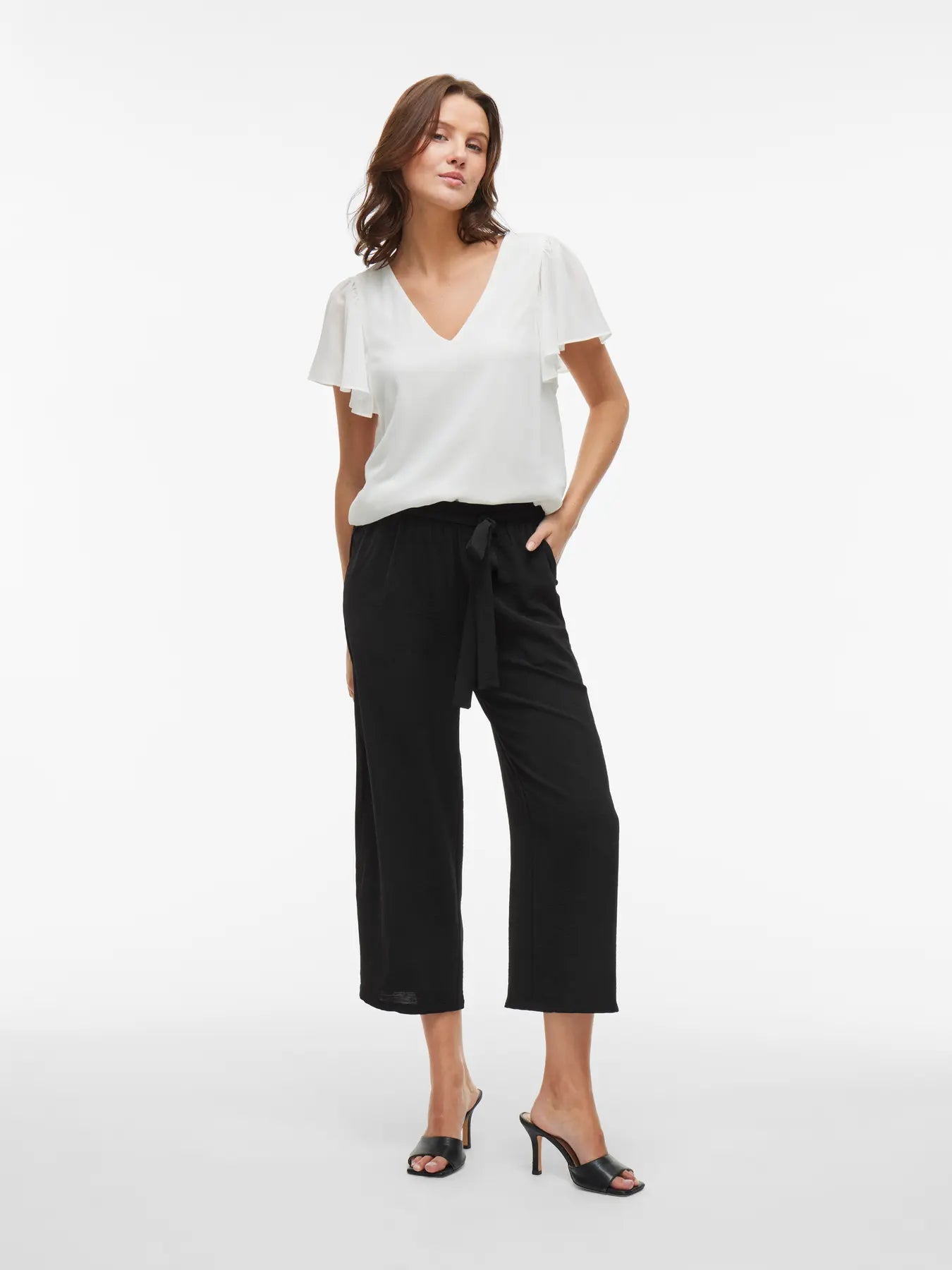 VILA housut VIJOSA BELTED CULOTTE PANTS