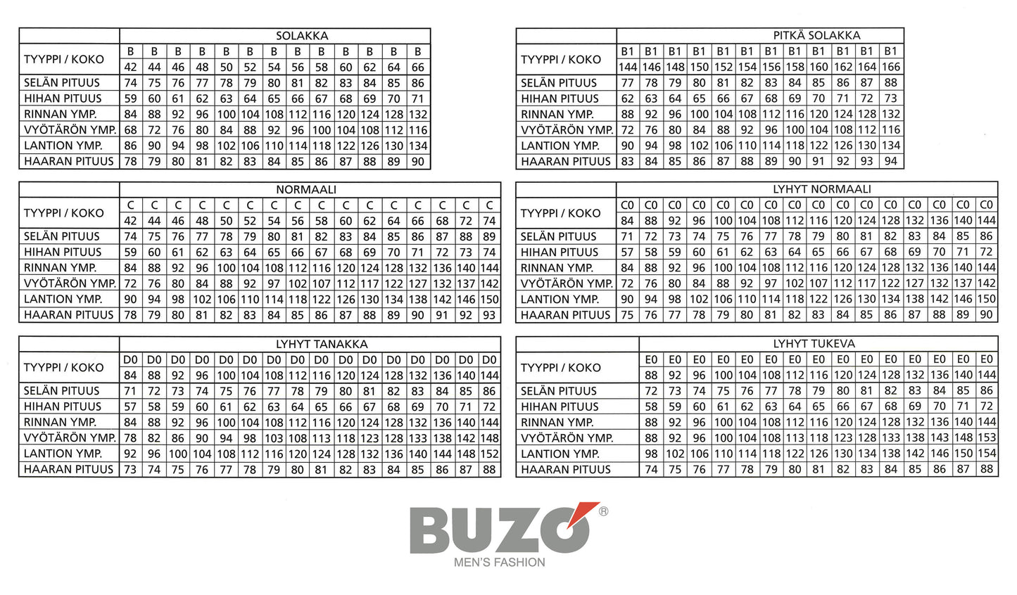 BUZO mustat suorat housut tummalle puvulle
