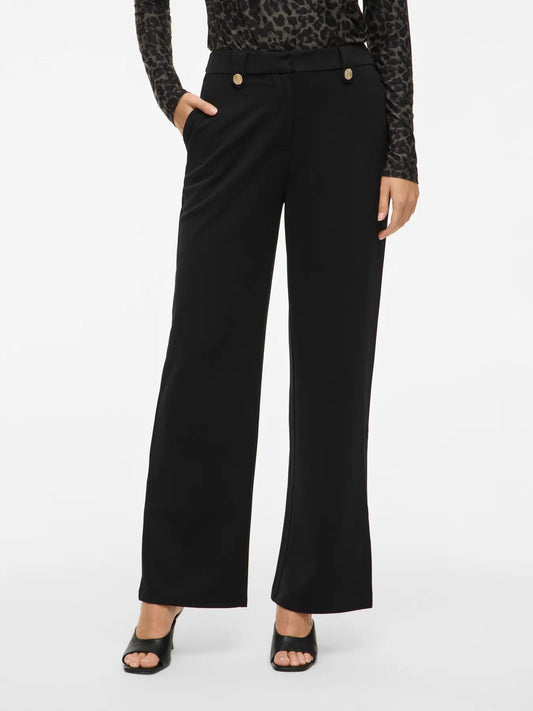 Vila VICLUA HW WIDE BUTTON PANTS
