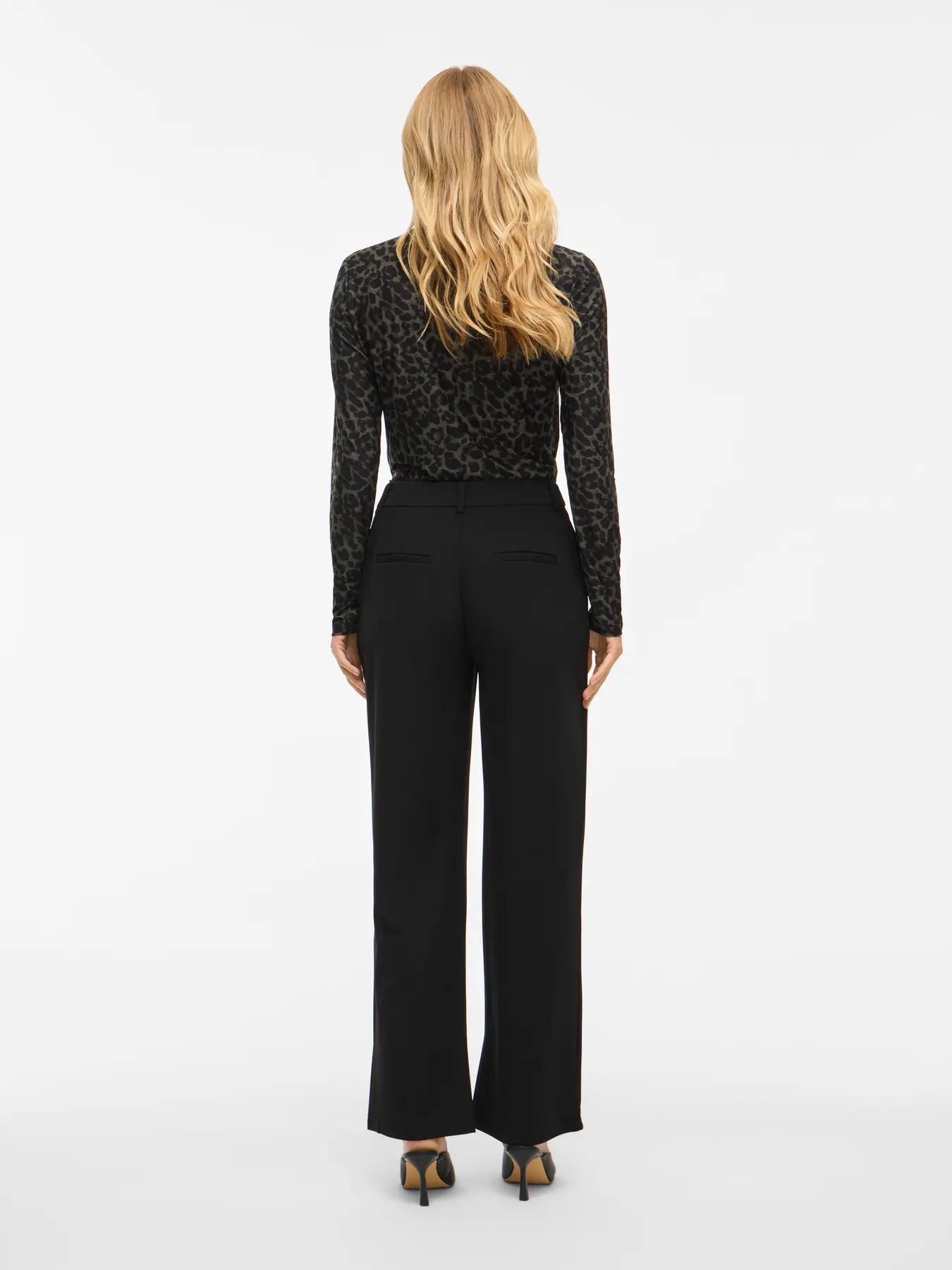 Vila VICLUA HW WIDE BUTTON PANTS