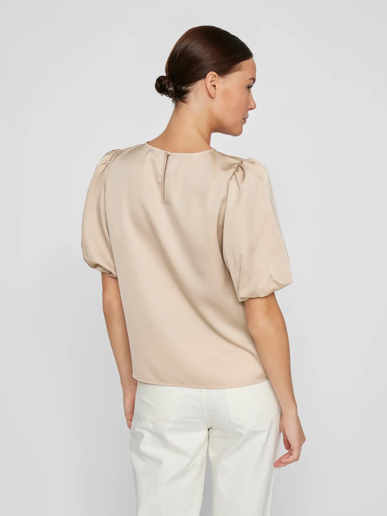 VILA VIELLETTE SATIN 2/4 PUFF SLEEVE