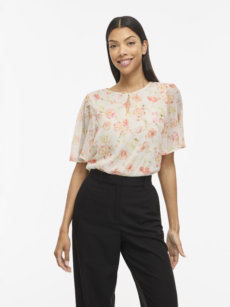 VILA pusero VIEMMA S/S O-NECK TOP