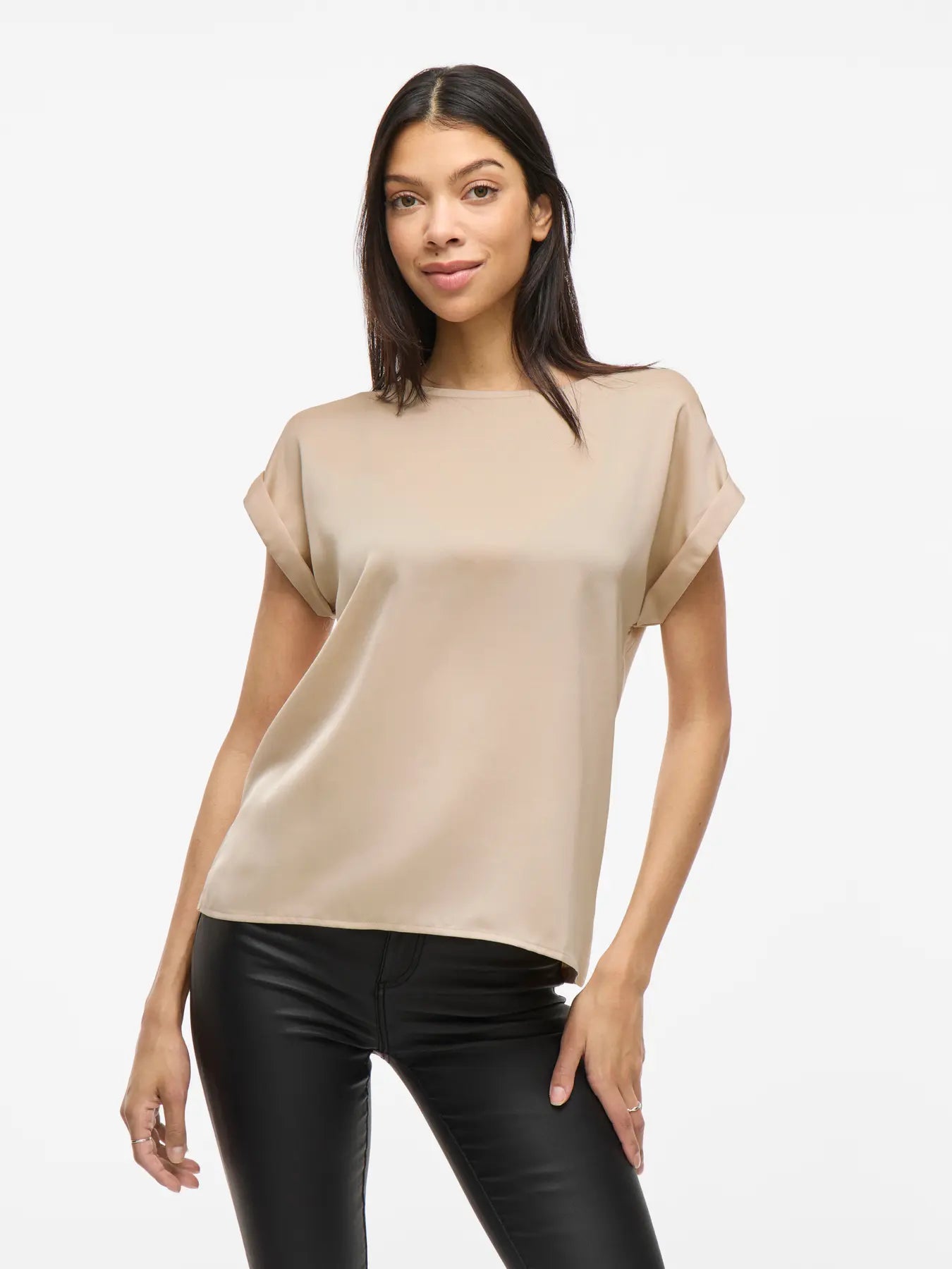 VILA toppi Viellette S/S satin top