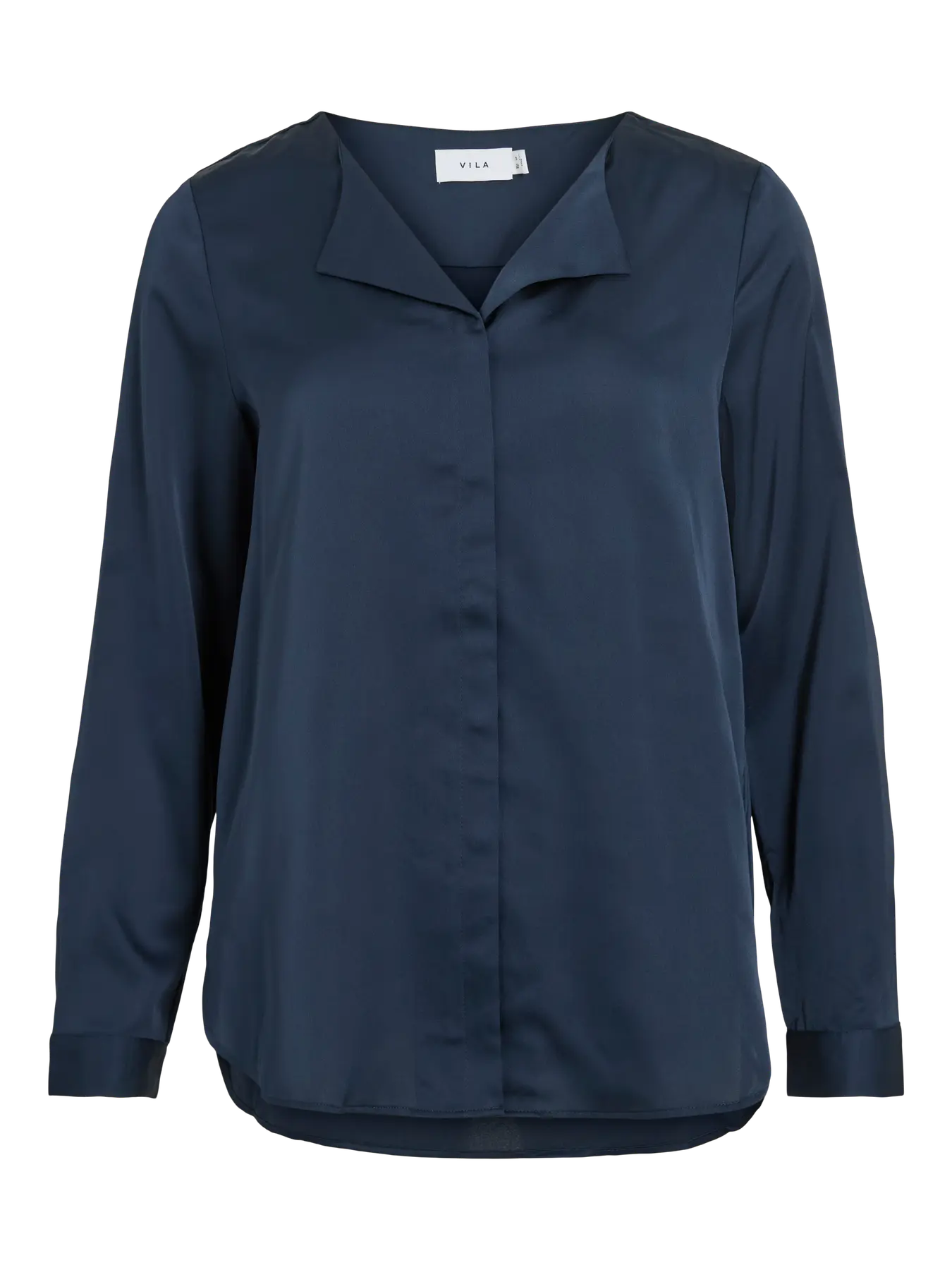 VILA VIELLETTE V-NECK L/S SATIN SHIRT