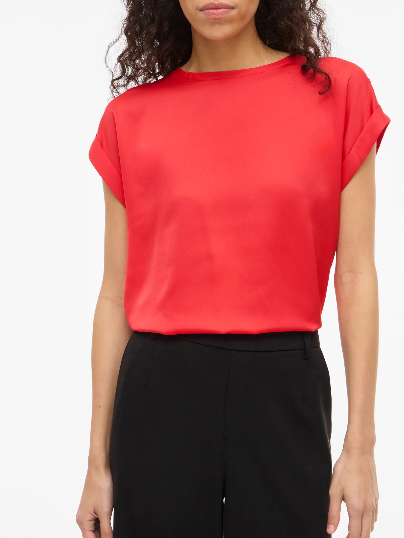 VILA toppi Viellette S/S satin top