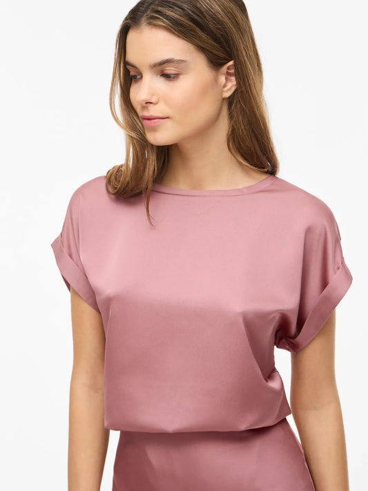 VILA toppi Viellette S/S satin top
