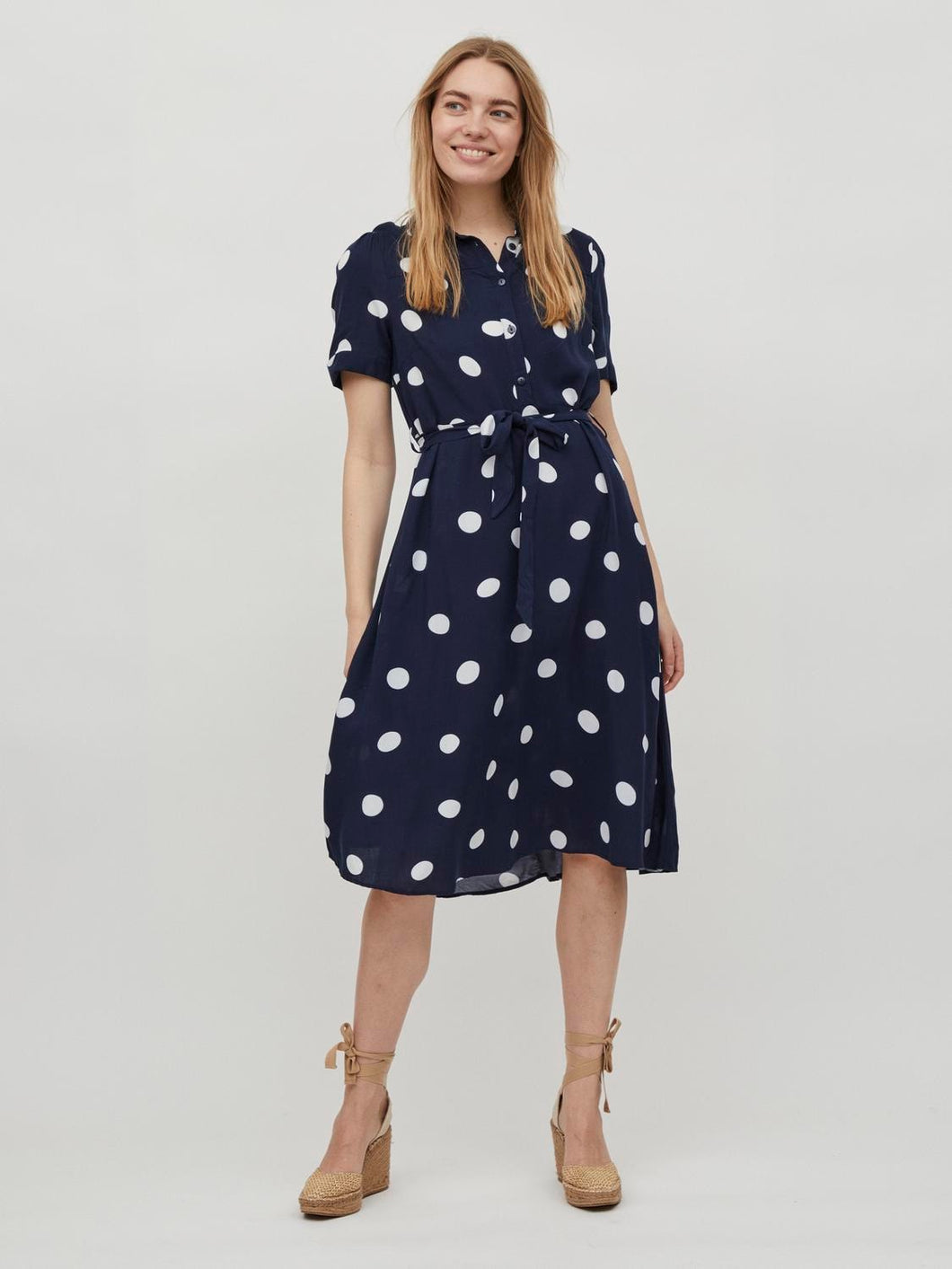 VILA mekko Viala S/S Midi Dress