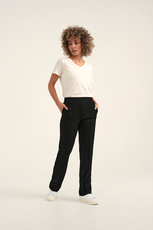Cream housut Rumpa Jersey Pintuck Pant