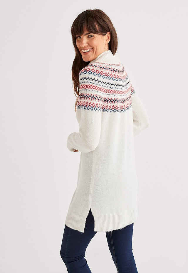 Neuletunika Jacquard-kuviolla