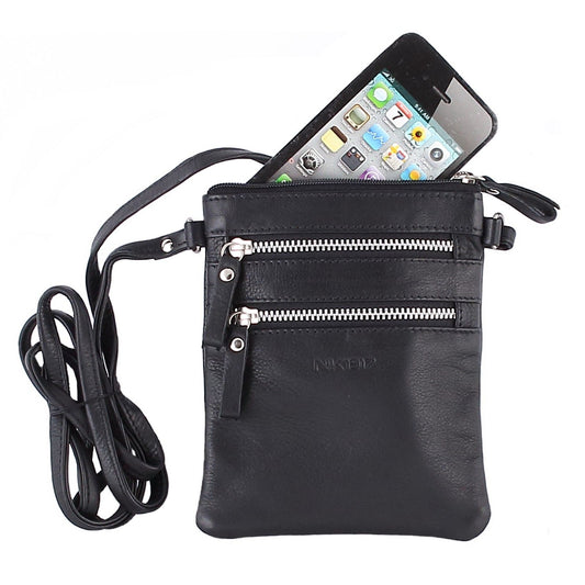 Musta lompakko aitoa nahkaa