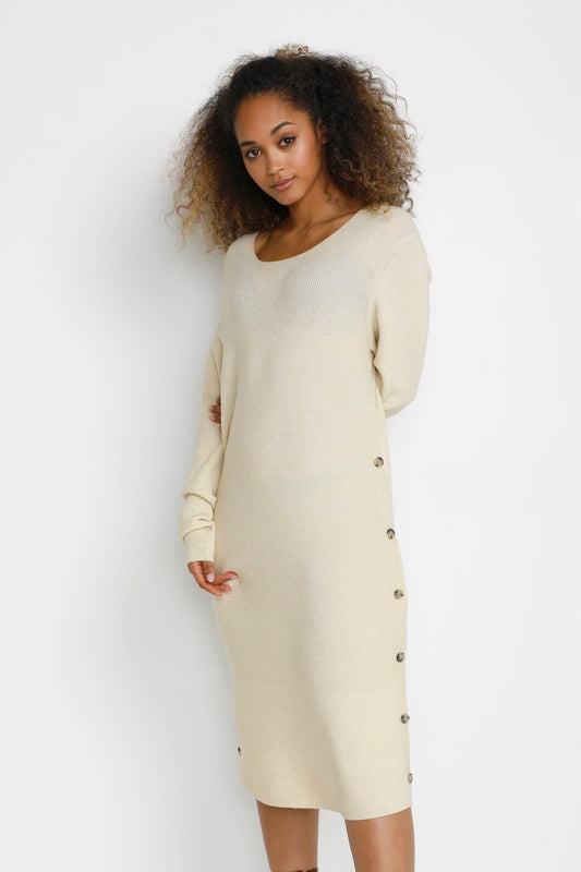 Cream neulemekko Christine
