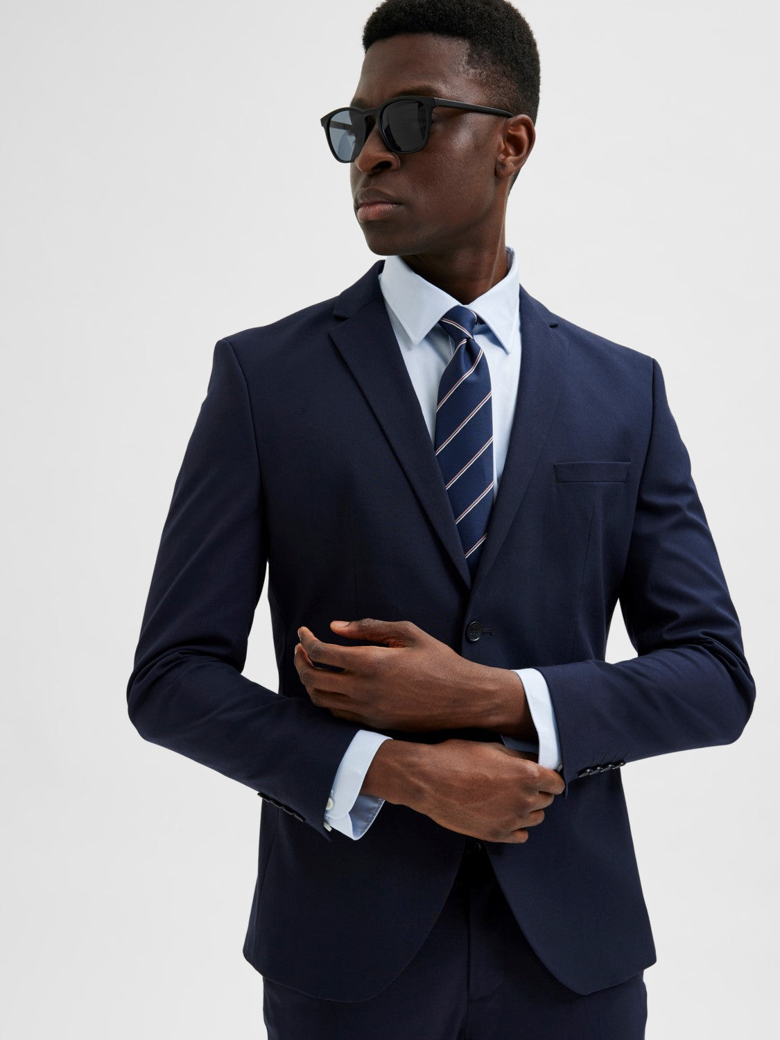 Selected blazer SLHSLIM-MYLOLOGAN NAVY