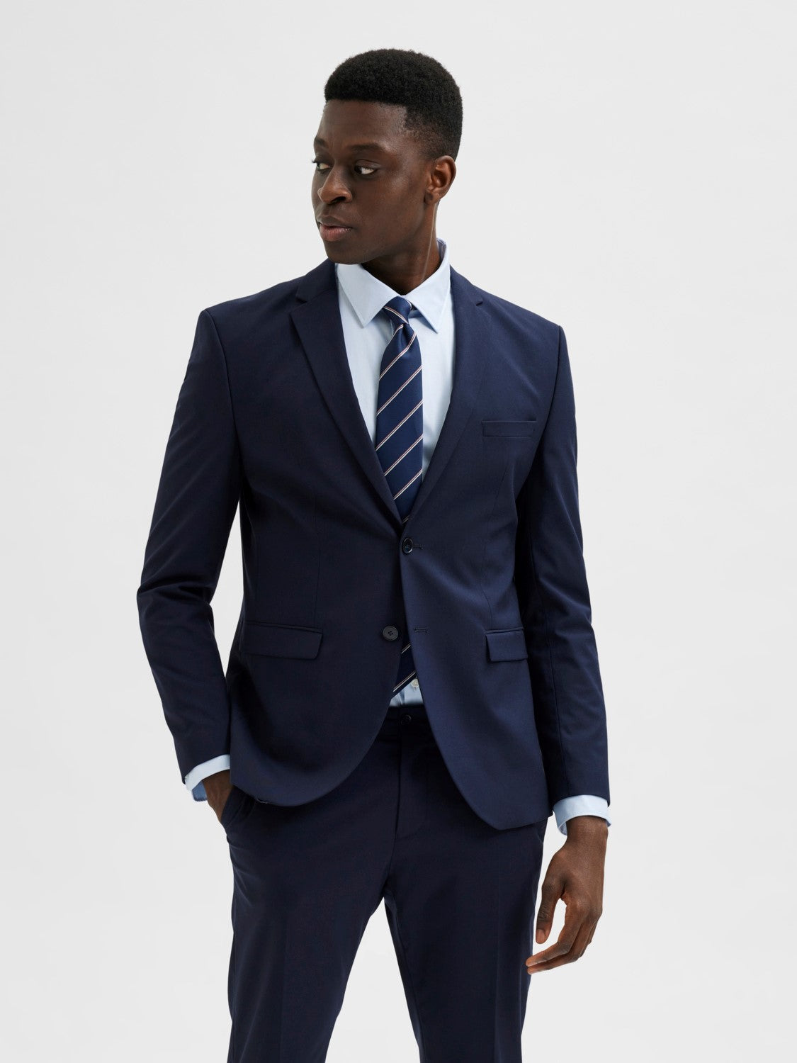Selected blazer SLHSLIM-MYLOLOGAN NAVY