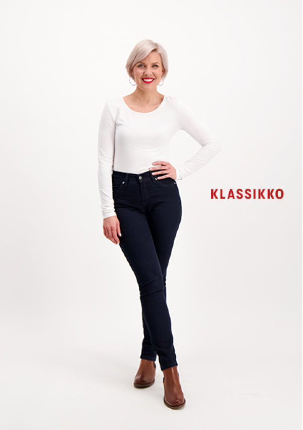 Very Nice Suzie Skinny tummansininen